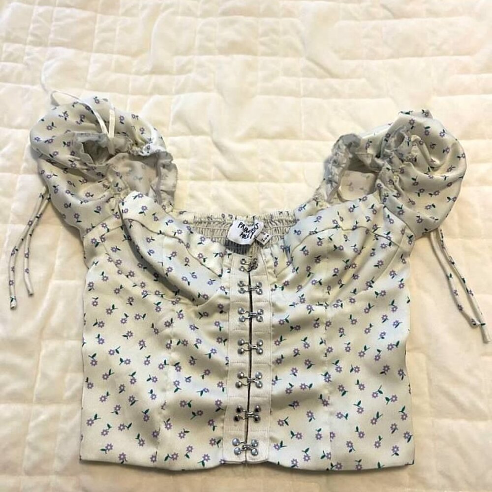 Princess Polly Allyson Corset Floral Top Size 2